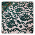 Jersey örgü kumaş yeşil tükenmişlik kadife kumaş giysi için kadife kumaş